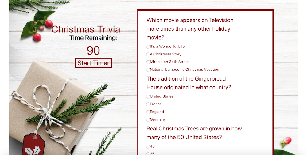 Christmas Trivia